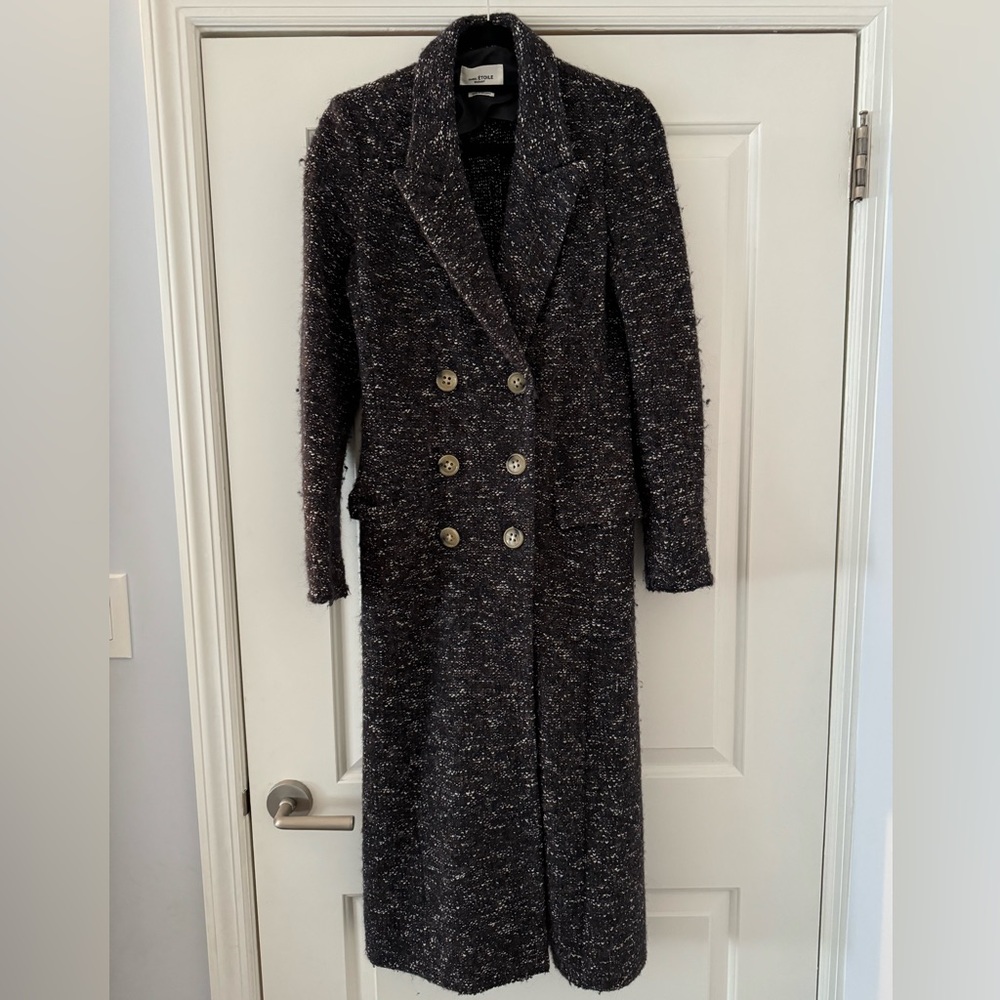 Isabel Marant Etoile Brown Long Tweed Coat